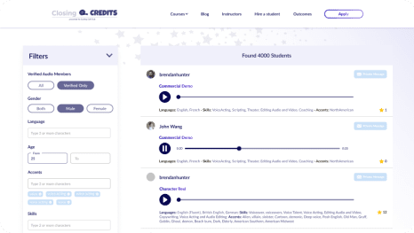 Closing Credit case - section preview