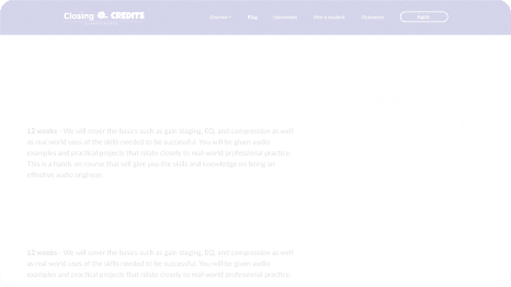 Closing Credit - case section scheme